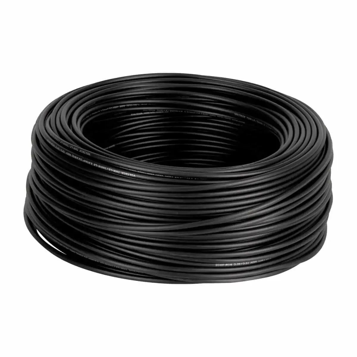 Rollo de 100 m de Cable THHW-LS 12 AWG Negro Volteck