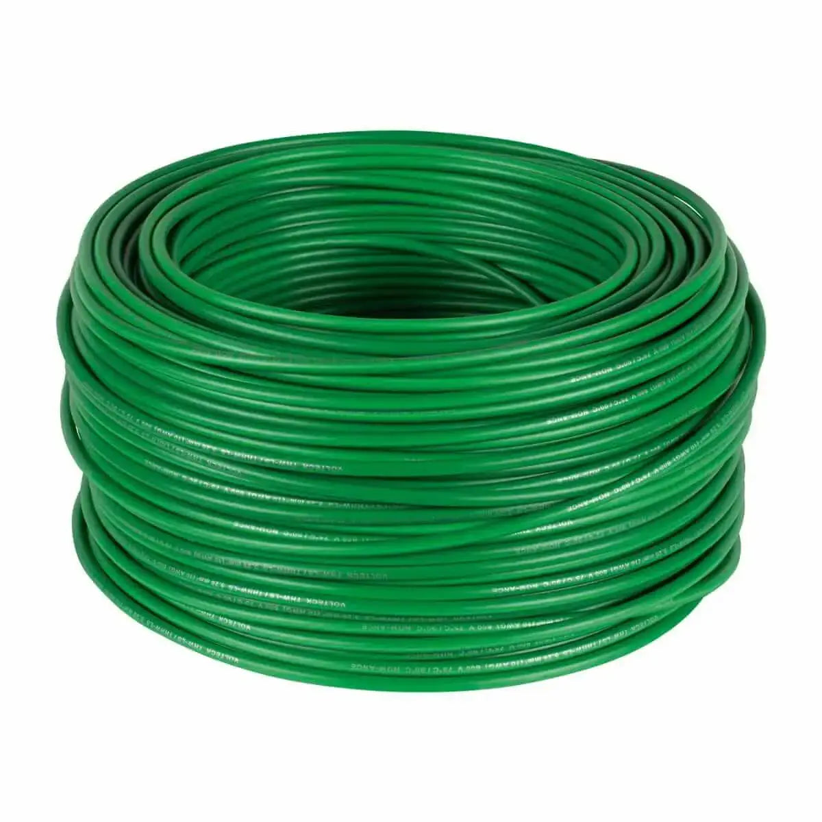 Rollo de 100 m de Cable THHW-LS 10 AWG Verde Volteck